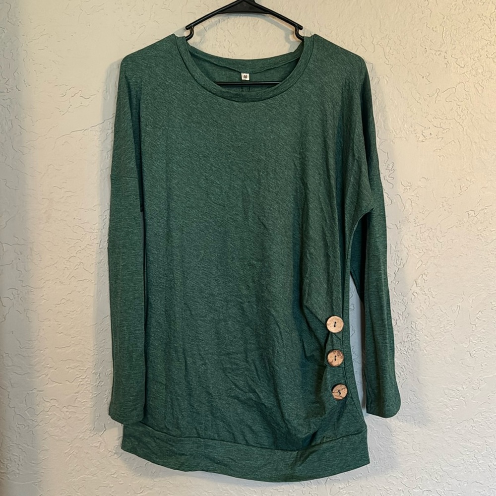 Heather Green Long Sleeve Shirt